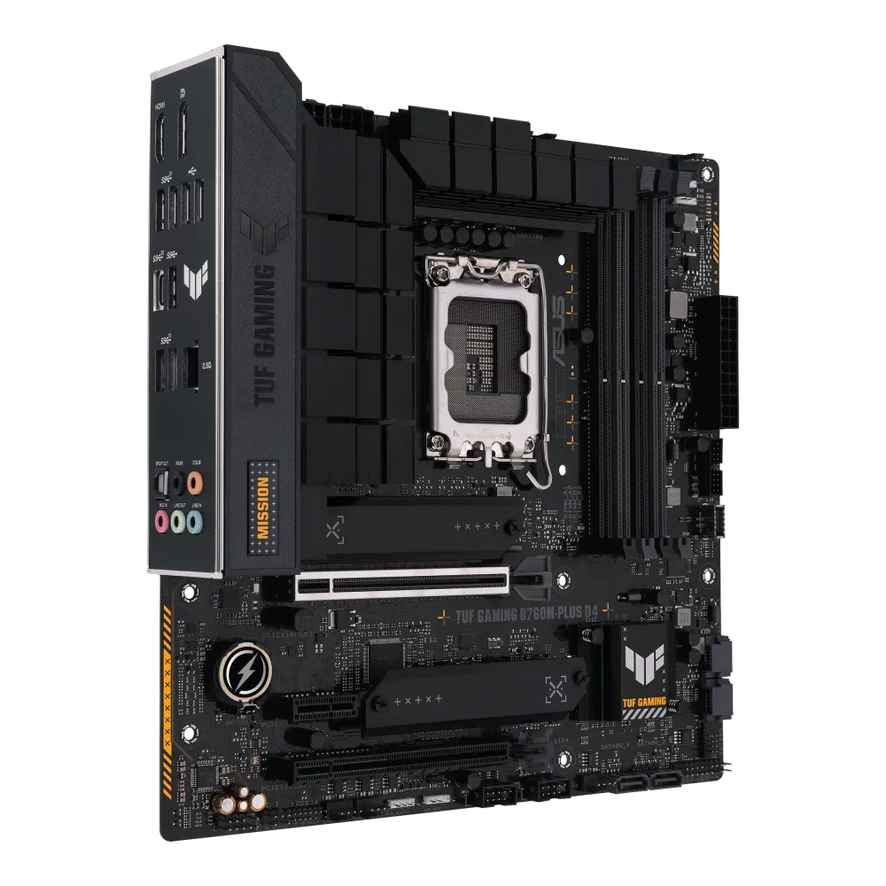 Asus TUF GAMING B760M-PLUS D4 TUF GAMING B760M-PLUS D4 placa de baza LGA1700, 4711387005316