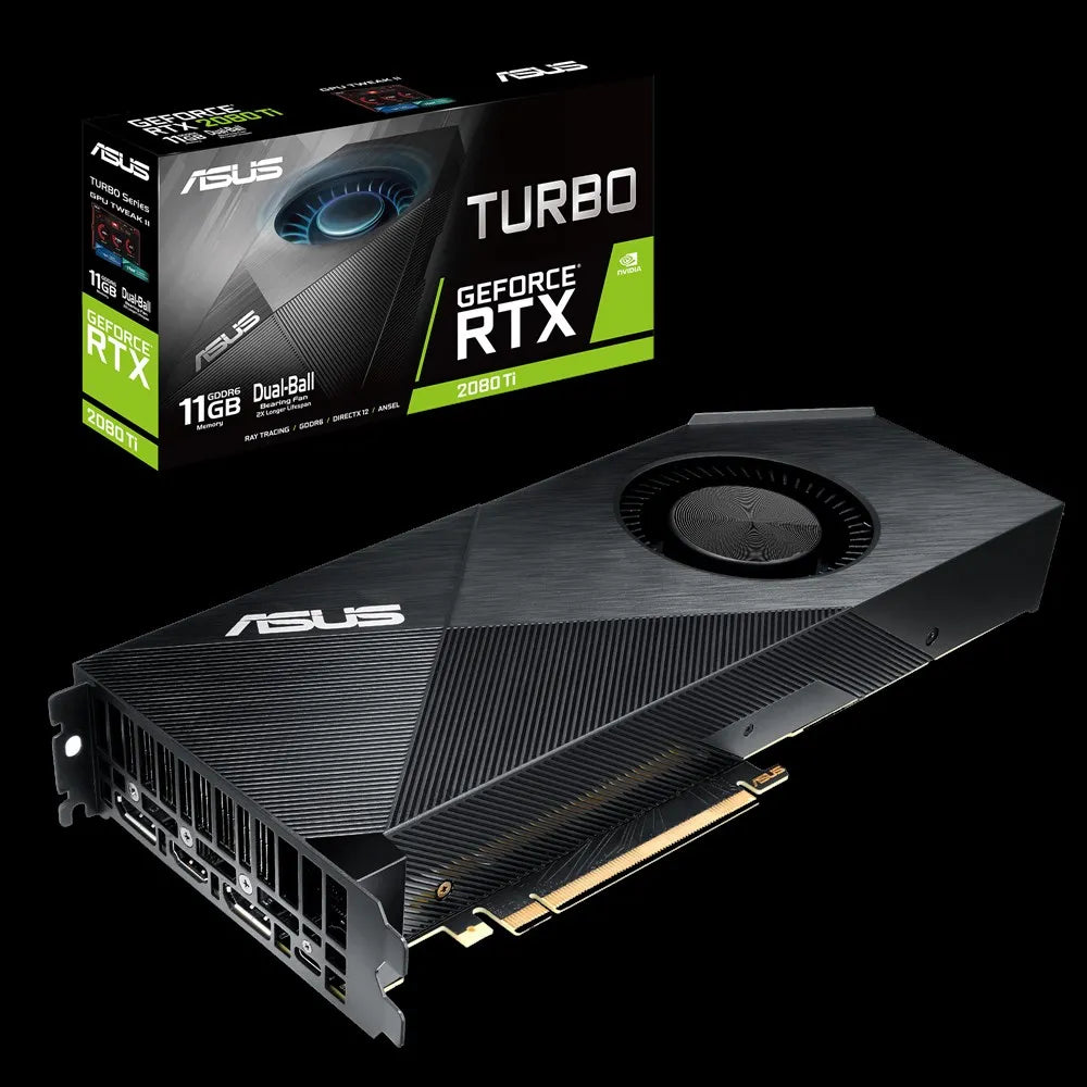 Asus TURBO-RTX2080TI-11G TURBO-RTX2080TI-11G placa video GEFORCE RTX 2080TI 11GB GDDR6 (352bit), HDMI, DP