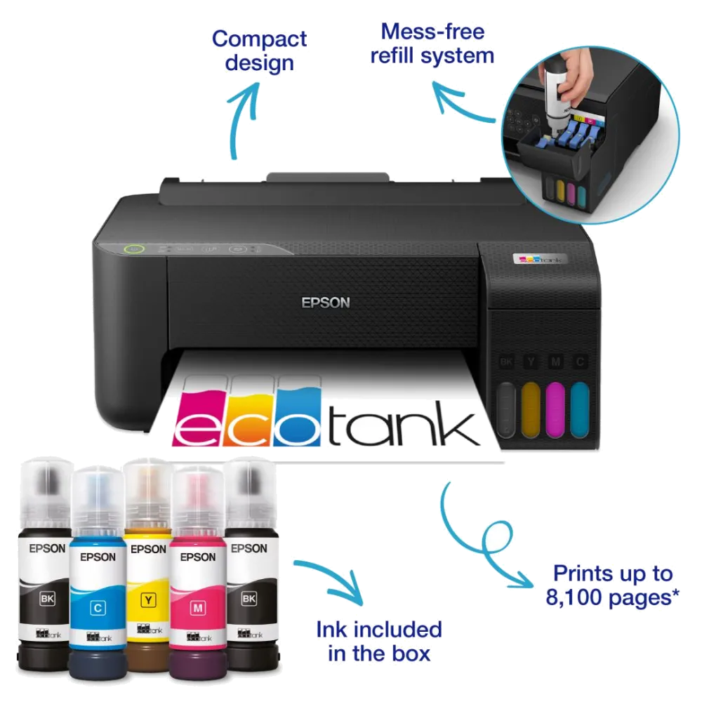 Epson C11CJ71407 Imprimanta inkjet color CISS Epson L1270 A4 33ppm alb-negru / 15ppm color, 8715946727295