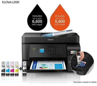 Epson C11CK57403 Multifunctional inkjet color CISS L5590 A4 3-in-1 ADF(30 coli) USB Ethernet WIFI, 8715946706726