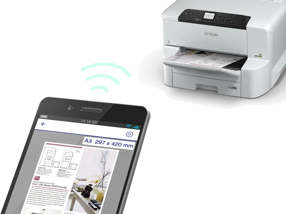 Epson C11CG70401 Imprimanta inkjet color WF-C8190DW A3 duplex 24ppm USB Ethernet wireless NFC, 8715946651040