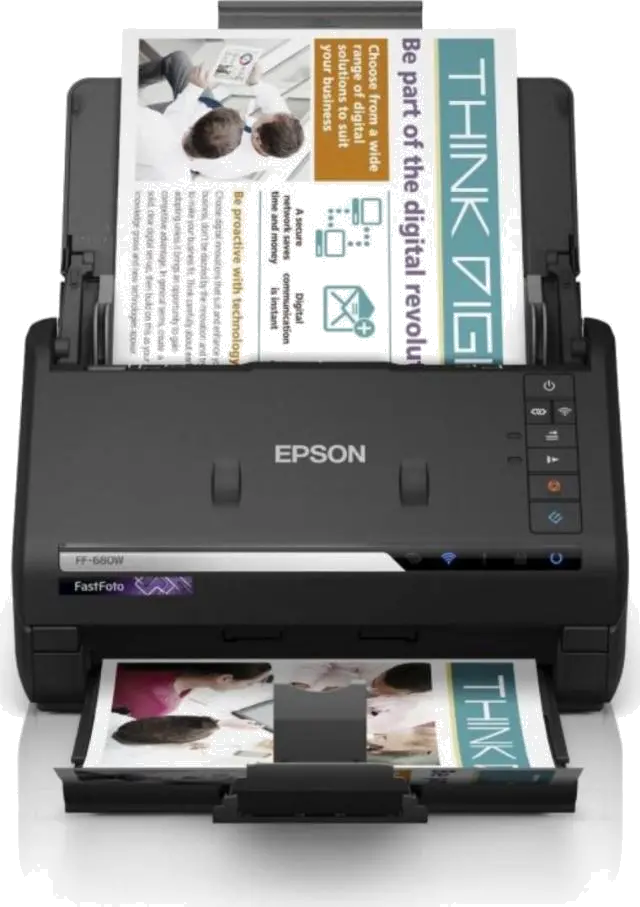 Epson B11B237401 Scanner FASTFOTO FF-680W, dimensiune A4, tip sheetfed, viteza 46ppm B&W si Color, 8715946654270