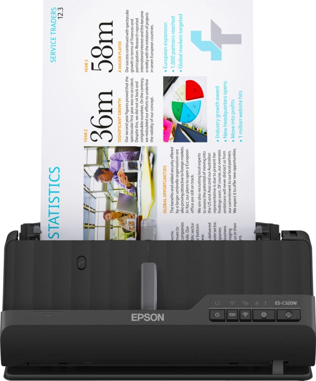 Epson B11B270401 Scanner ES-C320W A4 Compact wi-fi Sheetfed Scanner, Rezolutie optica: 600 x 600, 8715946718286