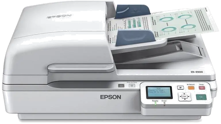 Epson B11B205231BT Scanner DS-6500N, A4, tip flatbed, viteza scanare: 25ppm alb-negru si color, 8715946510873