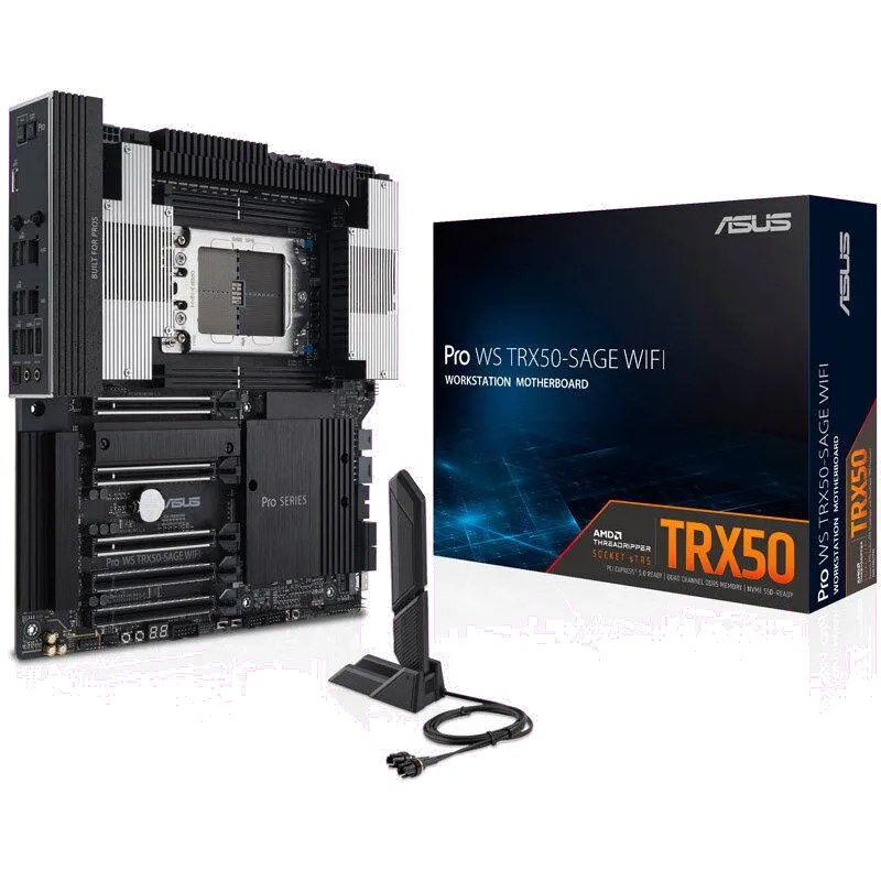 Asus PRO WS TRX50-SAGE WIFI PRO WS TRX50 SAGE WIFI Placa de Baza 4x DDR5, 5x PCIE x16, 3x M.2, 4x SATA 6gb/s, 4711387402726