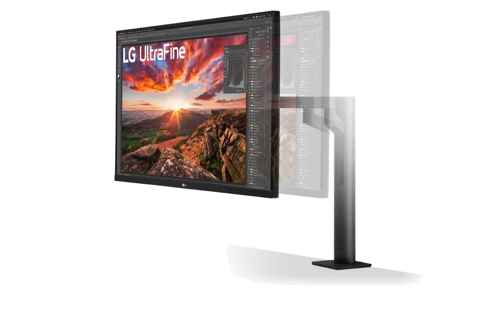 LG 32UN880P-B.AEU 32UN880P 31.5'' UHD 4K Ergo IPS Monitor, 4K, HDR, HDMI, DP, USB-C, Pivot, Negru, 8806087975383