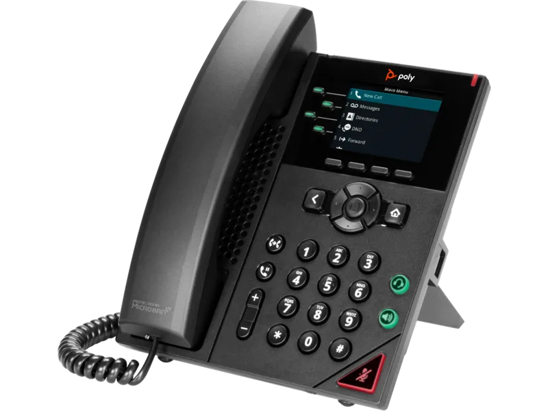 HP 89B62AA#AC3 Poly VVX 250 4-Line IP Phone and PoE-enabled No localization, 196188445471