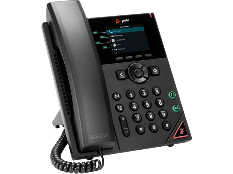 HP 89B62AA#AC3 Poly VVX 250 4-Line IP Phone and PoE-enabled No localization, 196188445471