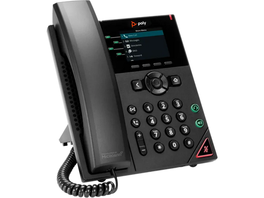 HP 89B62AA#AC3 Poly VVX 250 4-Line IP Phone and PoE-enabled No localization, 196188445471