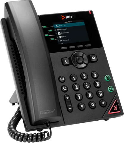 HP 89B64AA Poly VVX 250 4-Line IP Phone and PoE-enabled GSA/TAA