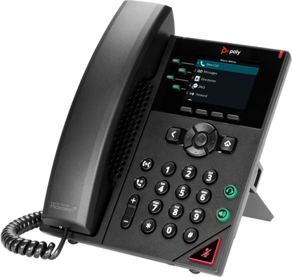 HP 89B64AA Poly VVX 250 4-Line IP Phone and PoE-enabled GSA/TAA