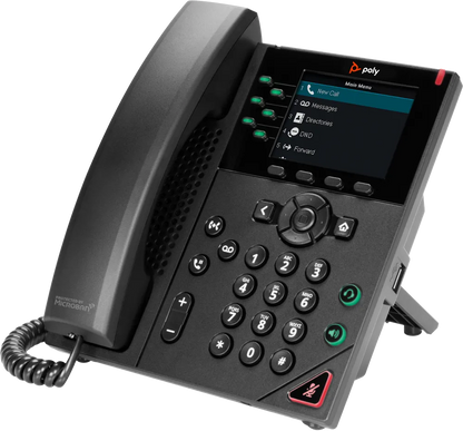 HP 89B71AA Poly VVX 350 6-Line IP Phone and PoE-enabled GSA/TAA