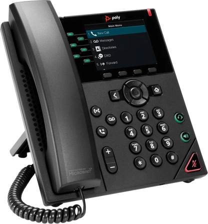 HP 89B71AA Poly VVX 350 6-Line IP Phone and PoE-enabled GSA/TAA