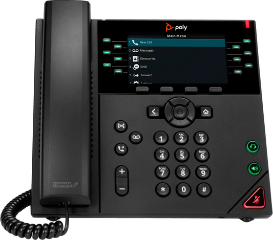 HP 89B75AA Poly VVX 450 12-Line IP Phone and PoE-enabled GSA/TAA