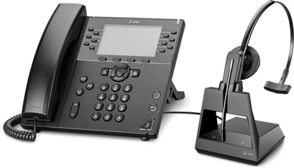 HP 89B75AA Poly VVX 450 12-Line IP Phone and PoE-enabled GSA/TAA