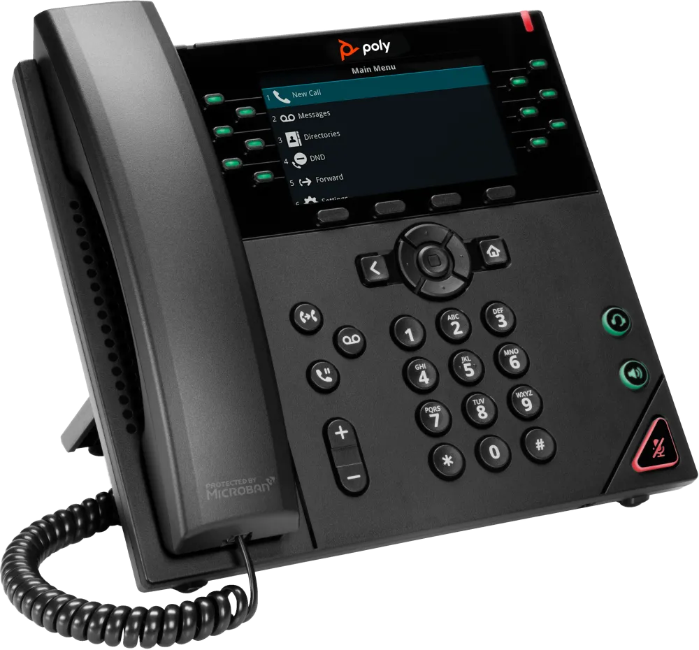 HP 89B75AA Poly VVX 450 12-Line IP Phone and PoE-enabled GSA/TAA