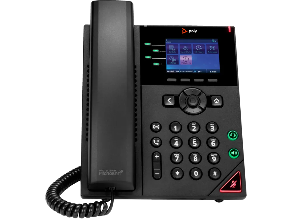 HP 89K69AA#ABB Poly OBi VVX 250 4-Line IP Phone and PoE-enabled with Power Supply EMEA, 196188605318