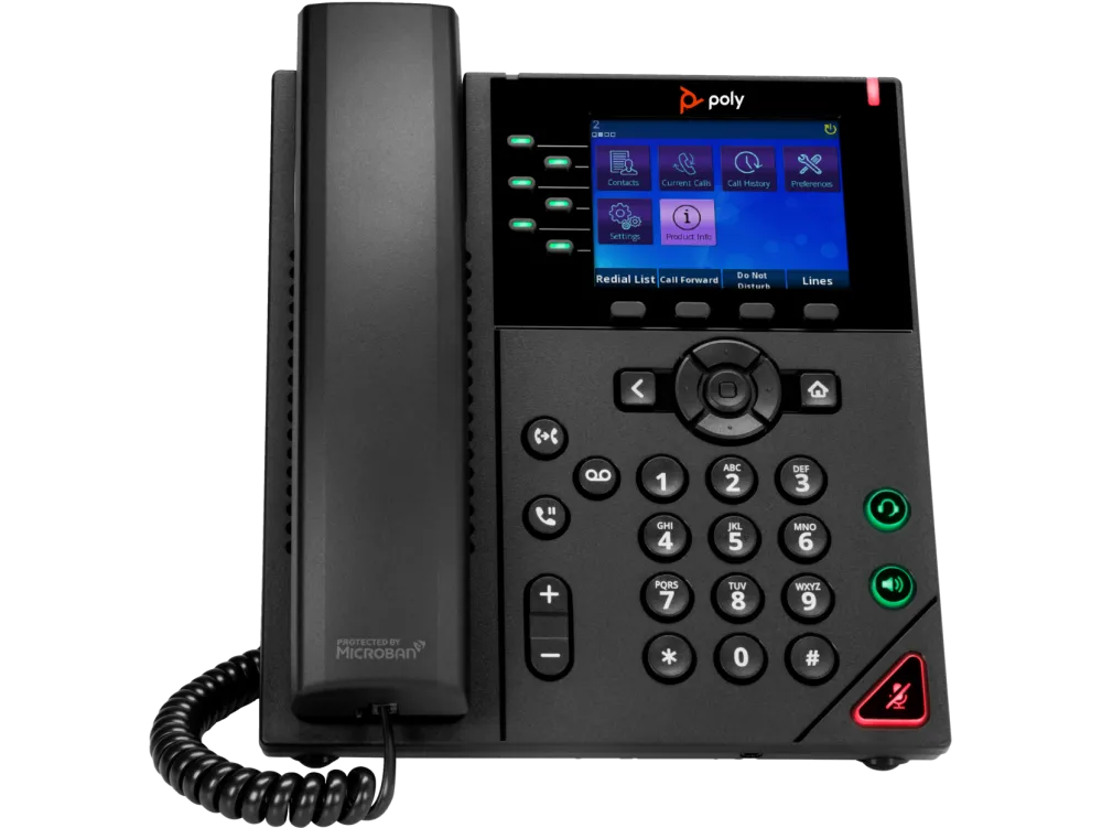 HP 89K70AA#ABB Poly OBi VVX 350 6-Line IP Phone and PoE-enabled with Power Supply EMEA, 196188605196