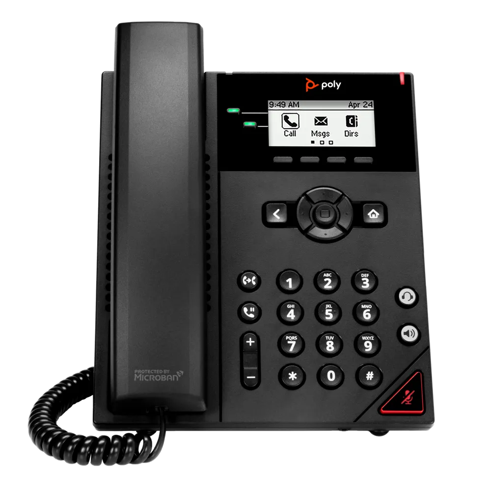 HP 911N0AA#AC3 Poly VVX 150 2-Line IP Phone and PoE-enabled No localization, 197498638355