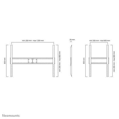 Neomounts LFD-W1500 Neomounts LFD-W1500 Suport perete fix pentru display-uri cu diagonale 60-100inch 8717371445591