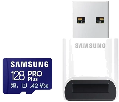 Samsung MB-MD128SB/WW MB-MD128SB/WW MicroSDHC PRO PLUS 128GB Class10/Grade 3 cu cititor de carduri, 8806094780710