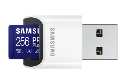 Samsung MB-MD256SB/WW MB-MD256SB/WW MicroSDHC PRO PLUS 256GB Class10/Grade 3 cu cititor de carduri, 8806094780697