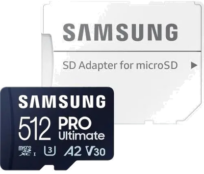 Samsung MB-MY512SA/WW MB-MY128SA/WW Micro Secure Digital Card Pro Ultimate 512GB Clasa 10 pana la 200MB/S cu adaptor, 8806094957228