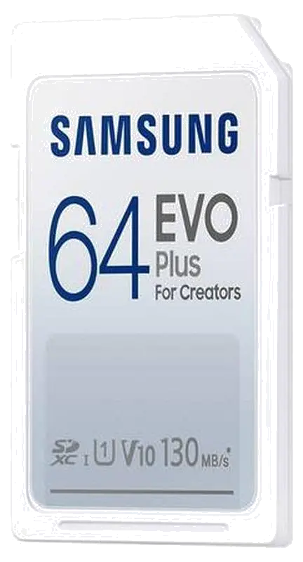 Samsung MB-SC64K/EU MB-SC64K/EU Micro Secure Digital Card Evo Plus 64GB Clasa U1 V10 pana la 130MB/S, 8806092504592