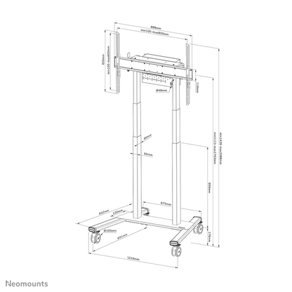 Neomounts FL55-875WH1 Neomounts NM NWS Stand mobil motorizat 37"-100" wh 8717371449728