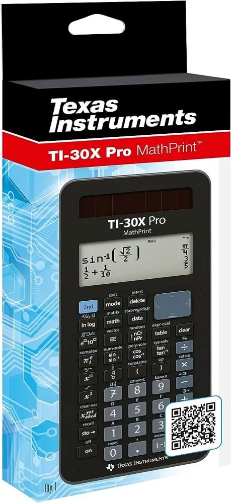 Texas Instruments 30XPROMP/TBL/2E7 Texas Instruments Calculator Stiintific TI-30X PRO MathPrint, certificat 3243480105910