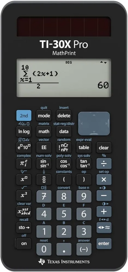 Texas Instruments 30XPROMP/TBL/2E7 Texas Instruments Calculator Stiintific TI-30X PRO MathPrint, certificat 3243480105910