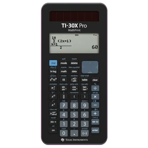 Texas Instruments 30XPROMP/TBL/2E7 Texas Instruments Calculator Stiintific TI-30X PRO MathPrint, certificat 3243480105910