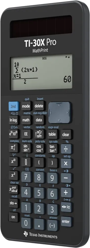 Texas Instruments 30XPROMP/TBL/2E7 Texas Instruments Calculator Stiintific TI-30X PRO MathPrint, certificat 3243480105910