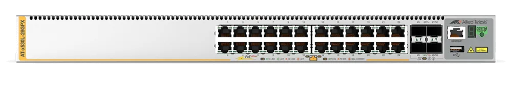 Allied Telesis AT-X530L-28GPX-50 AT-x530L-28GPX-50 L3 Stackable Switch, 24x 10/100/1000-T PoE+, 4x SFP+ Ports, 767035217109