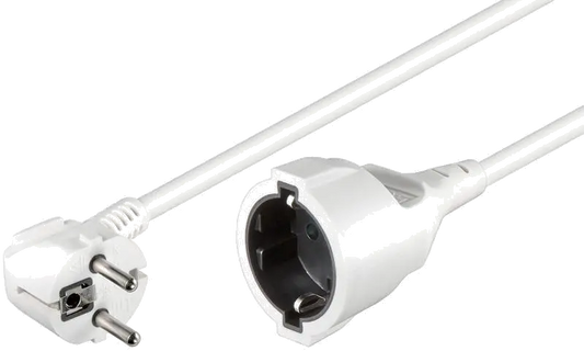 MicroConnect PE140300W Cablu prelungitor Schuko, Type F CEE 7/7-Type F CEE 7/4, 3m, alb, 5712505083734