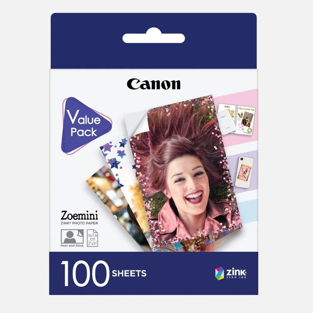 Canon 6135C003 Hartie foto ZINK ZP-2030 pentru Zoemini 5X7.6 CM 100 poze/ pachet