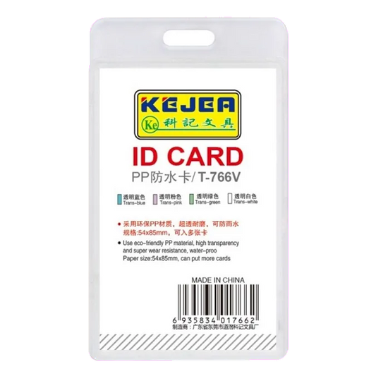 Office KJ-T-766V Suport PP water proof, pentru carduri, 55 x 85mm, vertical transparent, 6941032917666