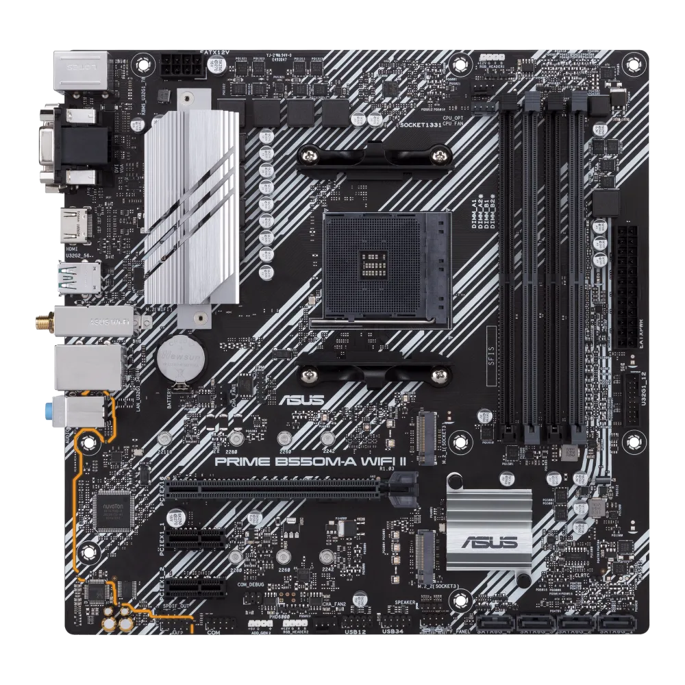 Asus PRIME B550M-A WIFI II PRIME B550M-A WIFI II placa de baza AM4 DDR4 maxim 128GB M.2 PCI Express 4.0