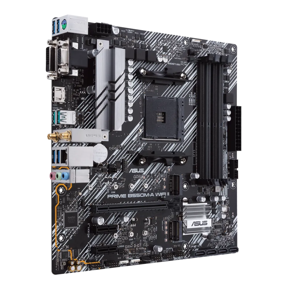 Asus PRIME B550M-A WIFI II PRIME B550M-A WIFI II placa de baza AM4 DDR4 maxim 128GB M.2 PCI Express 4.0