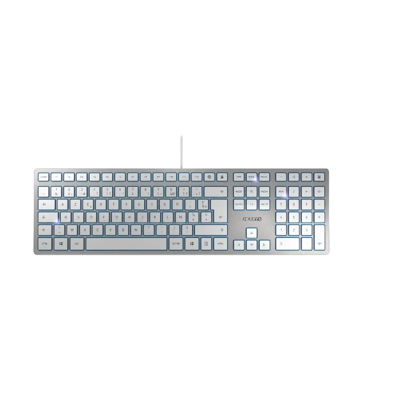 Cherry JK-1600BE-1 KC 6000 Slim Tastatură cu fir, USB, BE (Belgia) Layout, argintie, 4025112094422