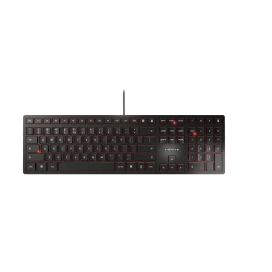 Cherry JK-1600EU-2 KC 6000 Slim Tastatură cu fir, USB, US Intl, Euro Symbol Layout, neagră, 4025112088568