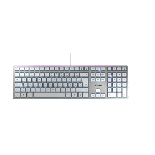 Cherry JK-1600FR-1 KC 6000 Slim Tastatură cu fir, USB, FR (Franța) Layout, argintie, 4025112088643