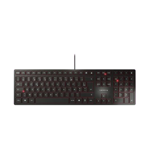 Cherry JK-1600FR-2 KC 6000 Slim Tastatură cu fir, USB, FR (Franța) Layout, neagră, 4025112088575