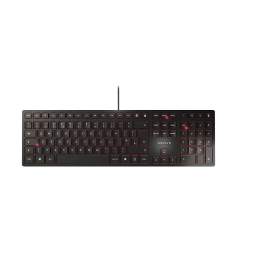 Cherry JK-1600GB-2 KC 6000 Slim Tastatură cu fir, USB, GB (UK) Layout, neagră, 4025112088582