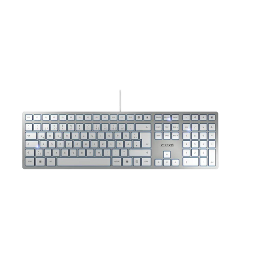 Cherry JK-1600PN-1 KC 6000 Slim Tastatură cu fir, USB, PN (Pan-Nordic) Layout, argintie, 4025112088667