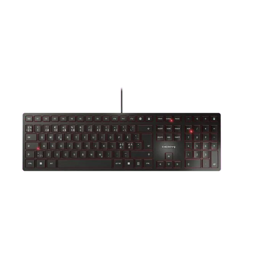 Cherry JK-1600PN-2 KC 6000 Slim Tastatură cu fir, USB, PN (Pan-Nordic) Layout, neagră, 4025112088599