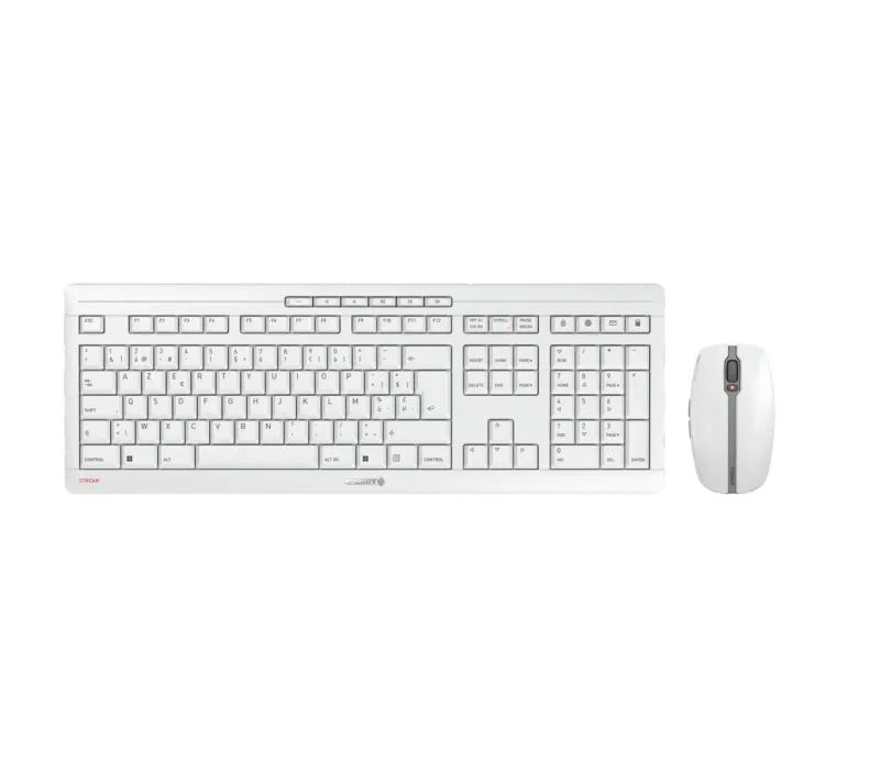 Cherry JD-8560BE-0 Stream Desktop Recharge Kit tastatura si Mouse, fara fir, BE (Belgia) Layout, Gri, 4025112095252