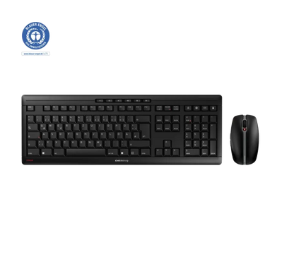 Cherry JD-8560DE-2 Stream Desktop Recharge Kit tastatura si Mouse, fara fir, DE (Germania) Layout, Negru, 4025112095108