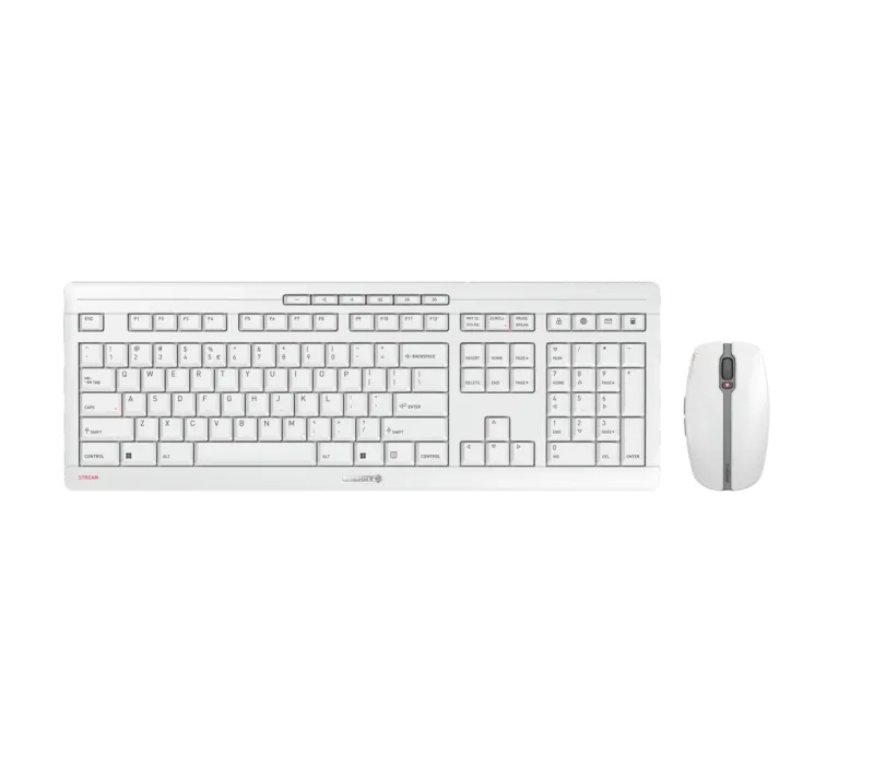 Cherry JD-8560EU-0 Stream Desktop Recharge Kit tastatura si Mouse, fara fir, US Intl, Euro Symbol Layout, Gri, 4025112095153