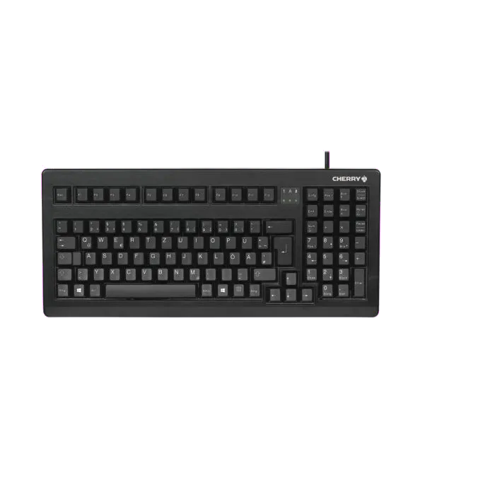 Cherry G80-1800LPCDE-2 G80-1800 Tastatură compactă cu fir, model MX 1800, DE (Germania) Layout, black, 4025112065040